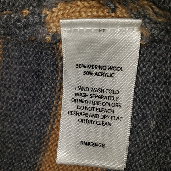 Cynthia Rowley gray and tan sweater w/pockets - Picture 5 of 5